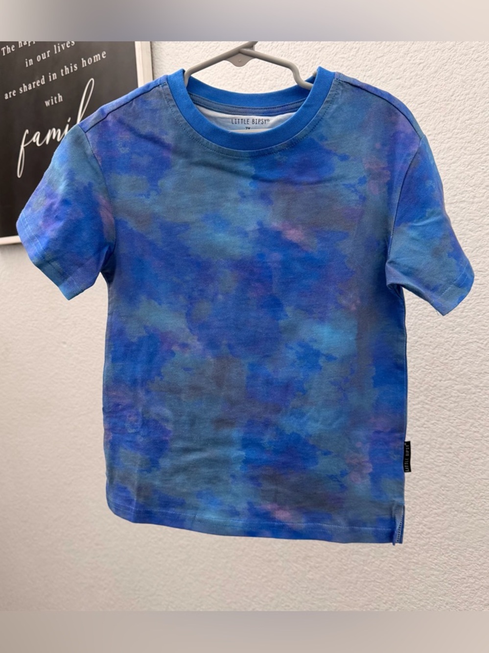 Little Bipsy Blue & Purple Tie-Dye Short Sleeve Tee